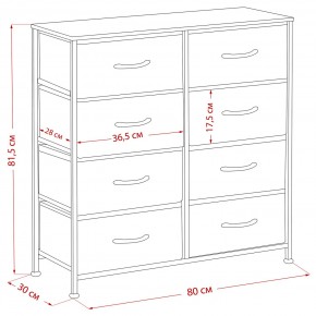 Комод Leset Линкс 8 ящ. (к/з), Каркас Белый, ящики Белые в Полевском - polevskoy.ok-mebel.com | фото 8