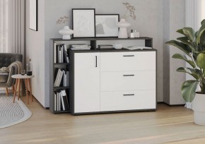 Комод с дверкой и тремя ящиками (графит/белый) в Полевском - polevskoy.ok-mebel.com | фото 3
