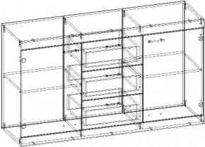 СОНАТА КС-1500 Комод (Дуб сонома/Белый глянец) в Полевском - polevskoy.ok-mebel.com | фото 2