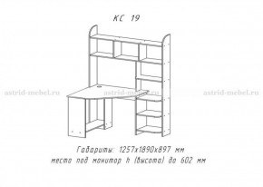 Компьютерный стол №19 (Анкор темный) в Полевском - polevskoy.ok-mebel.com | фото 3