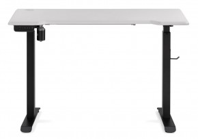 Компьютерный стол Маркос с механизмом подъема 120х75х75 белая шагрень / черный в Полевском - polevskoy.ok-mebel.com | фото 3
