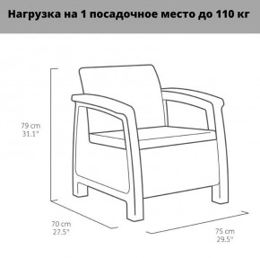 Комплект мебели Корфу Рест (Corfu Rest - without table) графит в Полевском - polevskoy.ok-mebel.com | фото 3