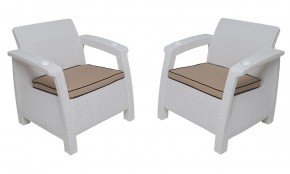 Комплект уличной мебели Yalta Premium Terrace Set (Ялта) белый (+подушки под спину) в Полевском - polevskoy.ok-mebel.com | фото 4
