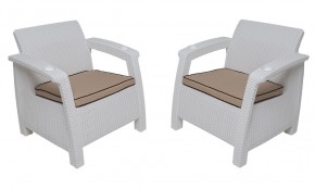 Комплект уличной мебели Yalta Premium Terrace Triple Set (Ялта) белый (+подушки под спину) в Полевском - polevskoy.ok-mebel.com | фото 4
