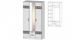 КОСТА-РИКА Шкаф 3-х створчатый (анкор светлый) в Полевском - polevskoy.ok-mebel.com | фото
