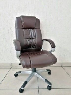Кресло Barneo K-6 для руководителя (коричневая экокожа) в Полевском - polevskoy.ok-mebel.com | фото