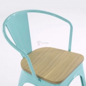 Кресло Barneo N-245 Tolix style Wood  (RAL6027 бирюзовый) в Полевском - polevskoy.ok-mebel.com | фото 3