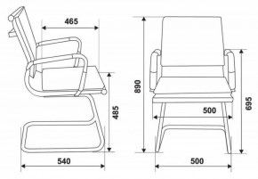 Кресло для посетителя Бюрократ CH-993-LOW-V/M01 черный в Полевском - polevskoy.ok-mebel.com | фото 3