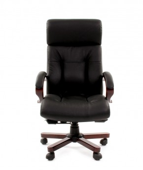 Кресло для руководителя CHAIRMAN  421 (Натуральная кожа) Черное в Полевском - polevskoy.ok-mebel.com | фото 2