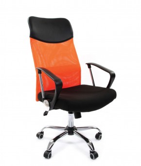 Кресло для руководителя CHAIRMAN 610 N (15-21 черный/сетка оранжевый) в Полевском - polevskoy.ok-mebel.com | фото