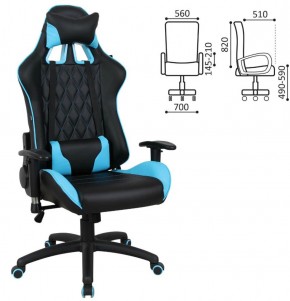 Кресло компьютерное BRABIX "GT Master GM-110" (черное/голубое) 531928 в Полевском - polevskoy.ok-mebel.com | фото 2