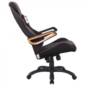 Кресло компьютерное BRABIX Techno Pro GM-003 (ткань черное/серое, вставки оранжевые) 531813 в Полевском - polevskoy.ok-mebel.com | фото 4