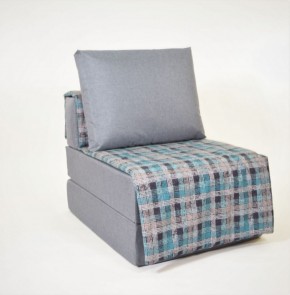 Кресло-кровать бескаркасное Харви (серый-квадро азур) в Полевском - polevskoy.ok-mebel.com | фото
