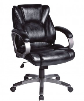 Кресло офисное BRABIX "Eldorado EX-504", экокожа, черное, 530874 в Полевском - polevskoy.ok-mebel.com | фото