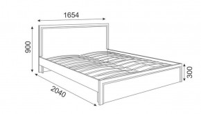 Кровать 1.6 М07 Стандарт с основанием Беатрис (Орех гепланкт) в Полевском - polevskoy.ok-mebel.com | фото