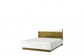 Кровать 160 с подъемником, TORINO, цвет белый/Дуб наварра в Полевском - polevskoy.ok-mebel.com | фото