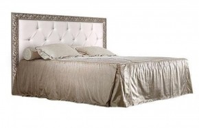 Кровать 2-х спальная(1,6 м)Тиффани Premium черная/серебро с мягким элементом со стразами с подъемным механизмом (ТФКР-2[3][7](П) в Полевском - polevskoy.ok-mebel.com | фото