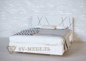 Кровать 1400 двойная №1 изголовье Абстракция в Полевском - polevskoy.ok-mebel.com | фото 2