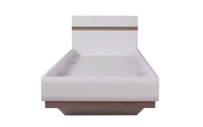 Кровать 90/TYP 90, LINATE ,цвет белый/сонома трюфель в Полевском - polevskoy.ok-mebel.com | фото 3