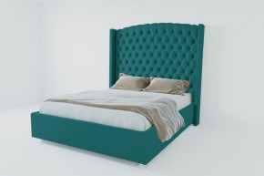 Кровать Берлин ЛЮКС с ПМ 1200 (велюр бирюзовый) в Полевском - polevskoy.ok-mebel.com | фото 3