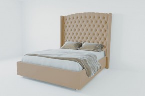 Кровать Берлин ЛЮКС с ПМ 1200 (велюр светло-серый) в Полевском - polevskoy.ok-mebel.com | фото 2