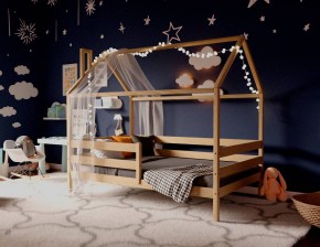 Кровать-домик 80*160 без покраски в Полевском - polevskoy.ok-mebel.com | фото 2