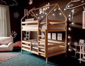 Кровать-домик двухъярусная 80*190 без покраски в Полевском - polevskoy.ok-mebel.com | фото 2
