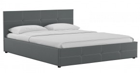Кровать двойная Синди 160 + ортопед + ПМ + дно (арт. Марика 485 к/з (серый)) в Полевском - polevskoy.ok-mebel.com | фото