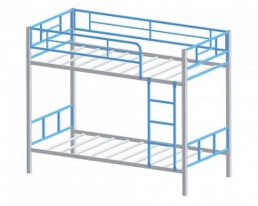 Кровать двухъярусная "Севилья-2.01 комбо" Серый/Голубой в Полевском - polevskoy.ok-mebel.com | фото 2