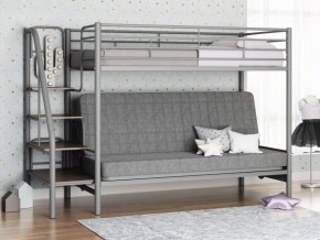 Кровать двухъярусная с диваном "Мадлен-3" (Серый/Серый) в Полевском - polevskoy.ok-mebel.com | фото