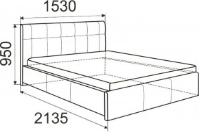 Кровать Изабелла с латами Newtone cacao 1400x2000 в Полевском - polevskoy.ok-mebel.com | фото