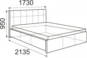 Кровать Изабелла с латами Newtone cacao 1400x2000 в Полевском - polevskoy.ok-mebel.com | фото 2