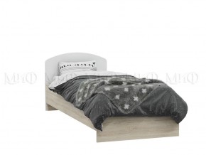МАРТИНА Кровать 800 с настилом ЛДСП (Белый глянец/дуб сонома) в Полевском - polevskoy.ok-mebel.com | фото 2