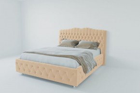 Кровать Нягань с ПМ 2000 (экокожа бежевая) в Полевском - polevskoy.ok-mebel.com | фото 2