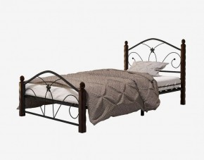 Кровать "Селена 1" Черная (900*2000) (ножки-шоколад) с коваными элементами в Полевском - polevskoy.ok-mebel.com | фото 2