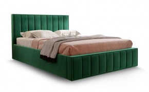 Кровать "Вена" 1400 СТАНДАРТ Вариант 1 Мора зеленый + бельевой ящик с кроватным основанием и подъемным механизмом в Полевском - polevskoy.ok-mebel.com | фото