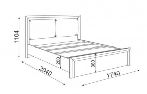 Кровать 1.6 Глэдис М31 с настилом и мягкой частью (ЯШС/Белый) в Полевском - polevskoy.ok-mebel.com | фото 3