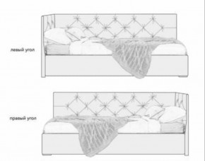 Кровать угловая Лилу интерьерная +основание (80х200) в Полевском - polevskoy.ok-mebel.com | фото 2