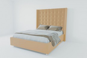 Кровать Венеция ЛЮКС с ПМ 1200 (экокожа бежевая) в Полевском - polevskoy.ok-mebel.com | фото 2