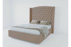 Кровать Версаль ЛЮКС с ПМ 1400 (велюр темно-серый) в Полевском - polevskoy.ok-mebel.com | фото