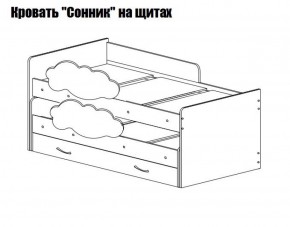 Кровать выкатная Соник (800*1900) в Полевском - polevskoy.ok-mebel.com | фото 2