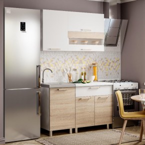 Кухня Айсбери 1.2 м (Белый/Дуб Сонома) в Полевском - polevskoy.ok-mebel.com | фото