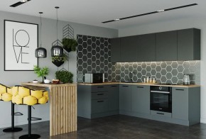 Кухня угловая Антрацит 2600х1600 (Стол. 38мм) в Полевском - polevskoy.ok-mebel.com | фото