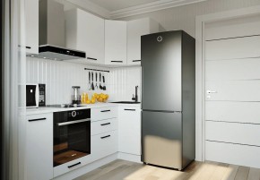 Кухонный гарнитур Белый Глянец 2200*1000 (Стол. 26мм) в Полевском - polevskoy.ok-mebel.com | фото
