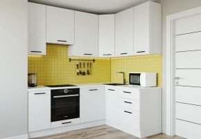 Кухонный гарнитур Белый Глянец 2200*1600 h950 (Стол. 26мм) в Полевском - polevskoy.ok-mebel.com | фото