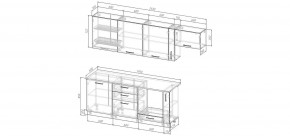 Кухонный гарнитур Белый Глянец 2550 (Стол. 26мм) в Полевском - polevskoy.ok-mebel.com | фото 2