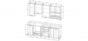 Кухонный гарнитур Каппучино 2400 h950 (Стол. 26мм) в Полевском - polevskoy.ok-mebel.com | фото 2
