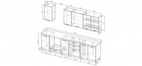 Кухонный гарнитур Смоки 2800 (Стол. 38 мм) в Полевском - polevskoy.ok-mebel.com | фото 2