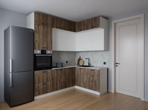 Кухонный гарнитур Старое Дерево 2200*1700 (Стол. 38мм) в Полевском - polevskoy.ok-mebel.com | фото