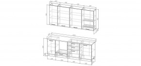 Кухонный гарнитур Старое Дерево 2200 h950 (Стол. 26мм) в Полевском - polevskoy.ok-mebel.com | фото 2